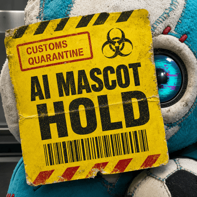 AI Mascot Customs quarantine sticker